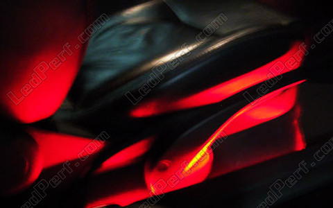 Sæde waterproof rød LED-bånd 30cm