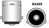 LED-pære BAX9S H6W Efficacity hvid xenon effect