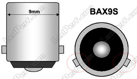 LED-pære BAX9S H6W Efficacity Blå