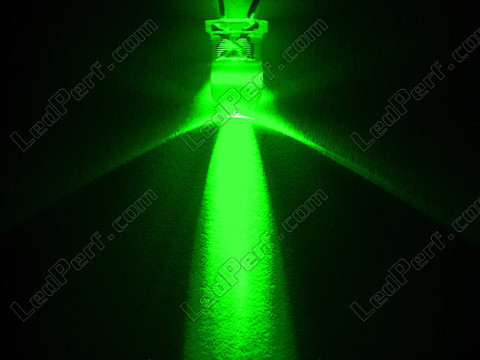 LED med kabel 12V Grøn