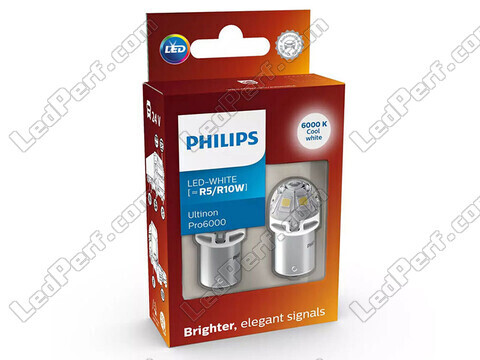 2x R5W / R10W LED-pærer Philips Ultinon PRO6000 - Lastbil 24V - 6000K - 24805CU60X2