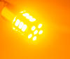 LED-pære blinker RY10W BAU15S med 21 LEDs orange