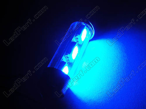 LED pinolpære loftslys, bagagerum, handskerum, plade blå 39 mm - C7W