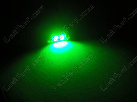 LED pinolpære loftslys, bagagerum, handskerum, plade grøn 31mm - C3W