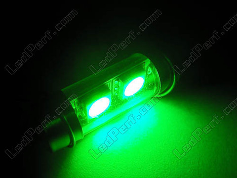 LED pinolpære loftslys, bagagerum, handskerum, plade grøn 31mm - C3W