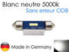 LED-pære 37mm C5W Uden OBD-fejl - OBD anti-fejl 5000K