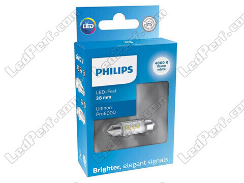 LED-pinolpære C7W 38mm Philips Ultinon Pro6000 varm hvid 4000K - 11854WU60X1 - 12V