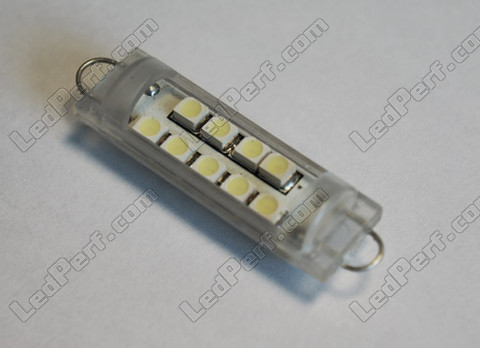 LED pinolpære krog loftslys, bagagerum, handskerum, plade hvid 42 mm - C10W