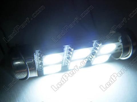 LED pinolpære loftslys, bagagerum, handskerum, plade hvid 39 mm - C5W