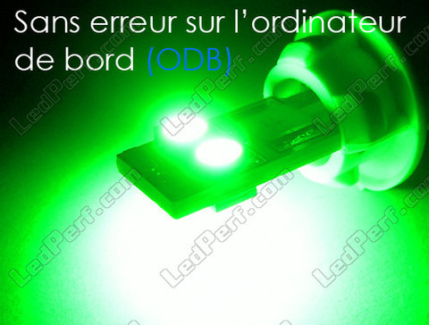 LED-pære T10 W5W Uden OBD-fejl - OBD anti-fejl - ATV Grøn