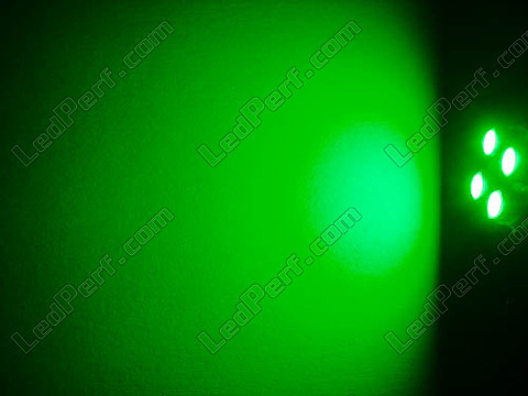 LED T10 Efficacity W5W med 4 led Grønne
