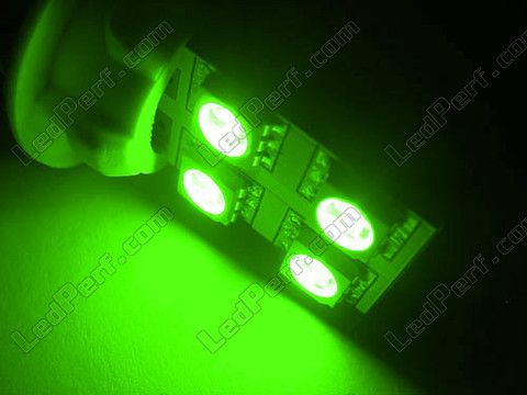 LED T10 W5W Rotation med sidebelysning grøn