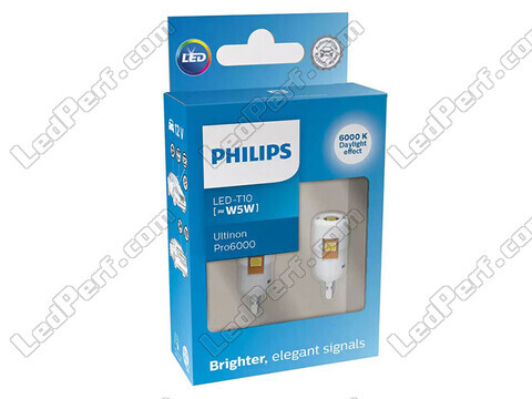 2x W5W LED-pærer Philips Ultinon PRO6000 - 12V - Hvid 6000K - 11961CU60X2
