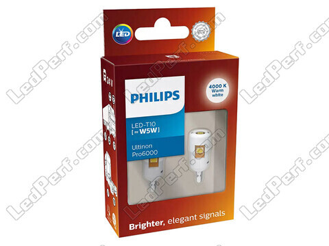 2x W5W LED-pærer Philips Ultinon PRO6000 - Lastbil 24V - 4000K - 24961WU60X2