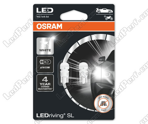 Pakke med 2 W5W pærer T10 Osram LEDriving SL White 6000K