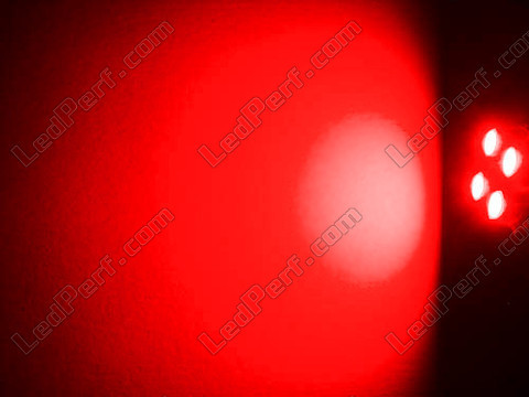 LED T10 Efficacity W5W med 4 led Røde