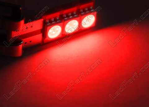 LED T10 W5W Motion rød uden fejl på bordcomputeren - Sidebelysning -