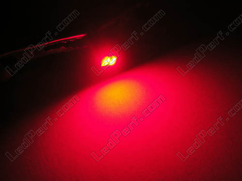 LED T5 Efficacity W1.2W med 2 LED Rød