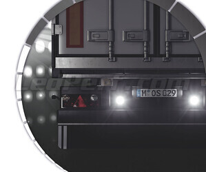 Lastvogn med 2 Baklys LED Osram LEDriving Reversing FX120R-WD i drift