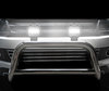 Zoom på den Kørelys i dagtimerne6000K med den ekstra LED-forlygte Osram LEDriving® ROUND MX180-CB