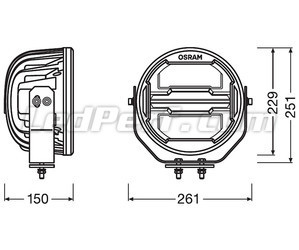 Zoom ind på de ekstra LED-forlygter Osram LEDriving® ROUND MX260-CB slukket