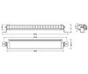 Diagram over Mål LED-bar Osram LEDriving® LIGHTBAR FX500-SP