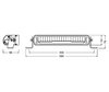 Diagram over Mål LED-bar Osram LEDriving® LIGHTBAR MX250-CB