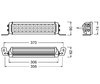 Diagram over Mål LED-bar Osram LEDriving® LIGHTBAR VX250-CB