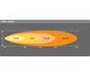 Graf for lysstrålen Spot for LED-bar Osram LEDriving® LIGHTBAR VX250-SP