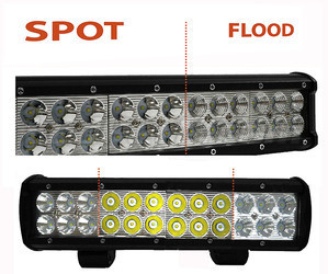 LED-bar CREE Dobbelt Række 72W 5100 Lumens til 4X4 - ATV - SSV Spot VS Flood