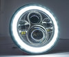 Forkromet motorcykel Full LED optik til 7-tommer rund forlygte - Type 5 Angel Eye