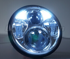 Forkromet motorcykel Full LED-optik til 5,75-tommer rund forlygte - Type 3 Kørelys i dagtimerne