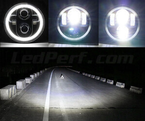 Forkromet motorcykel Full LED optik til 5.75-tommer rund forlygte - Type 4
