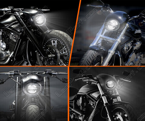 Forkromet motorcykel Full LED-optik til 5.75-tommer rund forlygte - Type 5