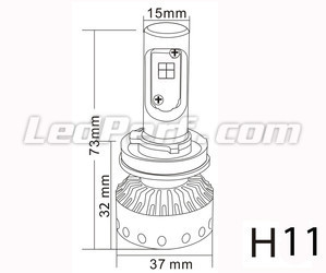 Mini LED-pære H11 Tuning