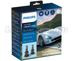 H16 LED-pæresæt PHILIPS Ultinon Pro9100 +350% 5800K - LUM11366U91X2