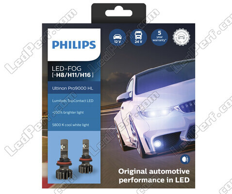 H16 LED-pæresæt PHILIPS Ultinon Pro9000 +250% 5800K - 11366U90CWX2
