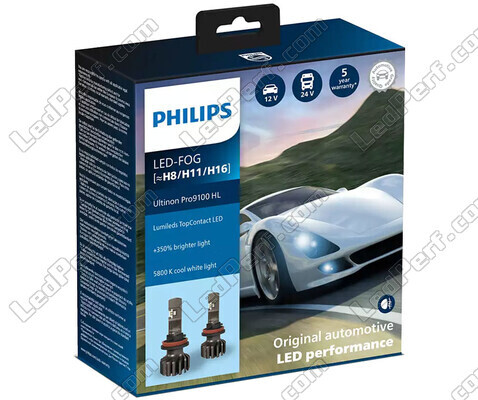 H16 LED-pæresæt PHILIPS Ultinon Pro9100 +350% 5800K - LUM11366U91X2