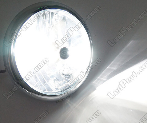 H4 LED-pære motorcykel justerbar - Ren Hvid belysning