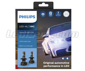 H4 LED-pæresæt PHILIPS Ultinon Pro9000 +250% 5800K - 11342U90CWX2