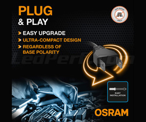 Plug and play-tilslutning af LED-pærer H4 Osram LEDriving® XTR 6000K - 64193DWXTR
