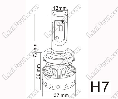 Mini LED-pære H7 Tuning