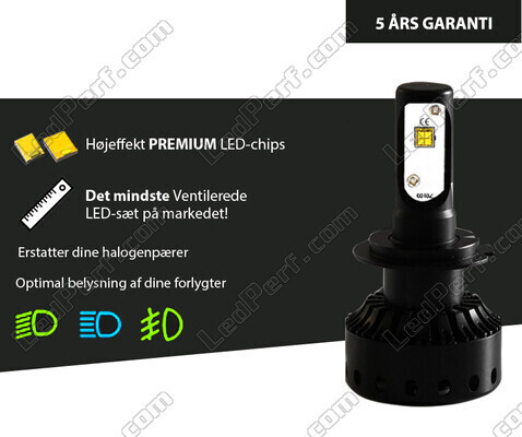 H7 LED-pære - Størrelse Kraftfuld - Fri Fragt!