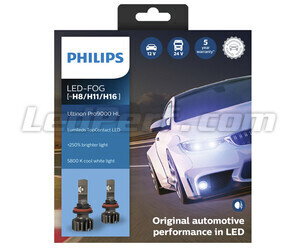 H8 LED-pæresæt PHILIPS Ultinon Pro9000 +250% 5800K - 11366U90CWX2