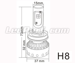 Mini LED-pære H8 Tuning