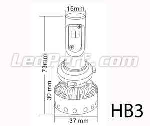 Mini LED-pære HB3 Tuning
