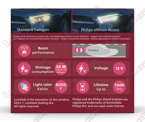Philips Ultinon Access H4 LED-pærer 12V - 11342U2500C2