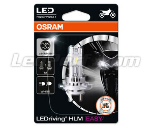 Forpakning forfra af H7 LED Osram Easy motorcykelpærer