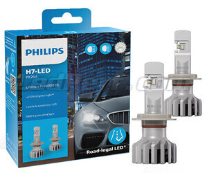 Kit LED-pærer H7 Philips ULTINON Pro6000 Godkendte - 11972U6000X2