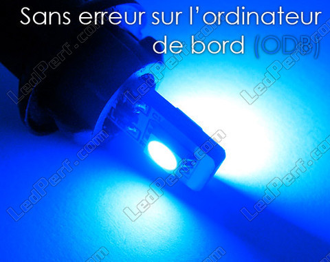 LED-pære T10 W5W Uden  OBD-fejl - OBD anti-fejl - Dual Blå